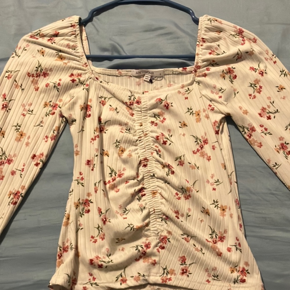 Long sleeved floral shirt